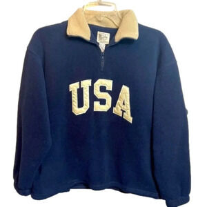 90'S vintage Limited Edition, USA navy and cream fleece sweatshirt